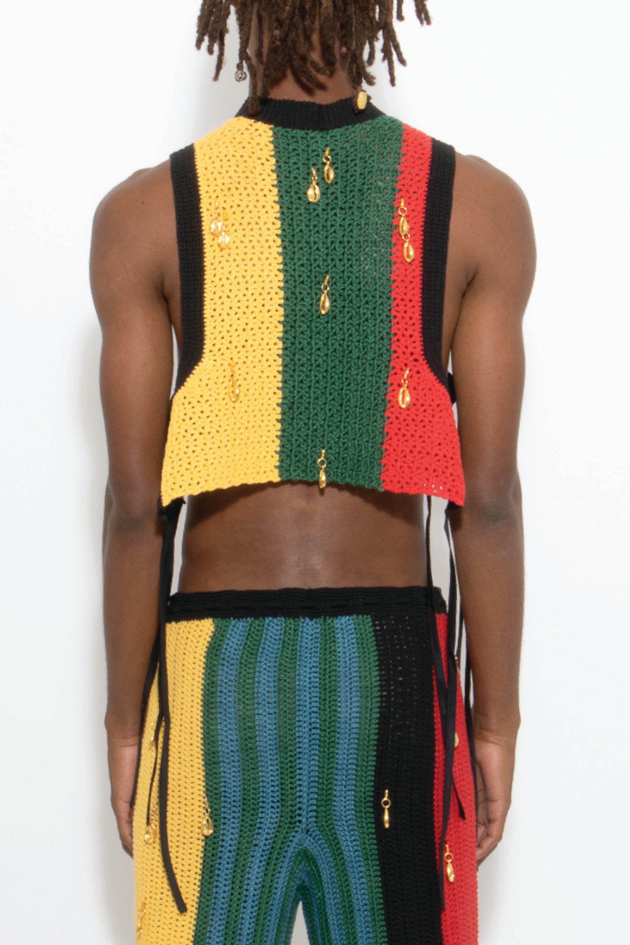 Unity Adorned Unisex Cropped Vest