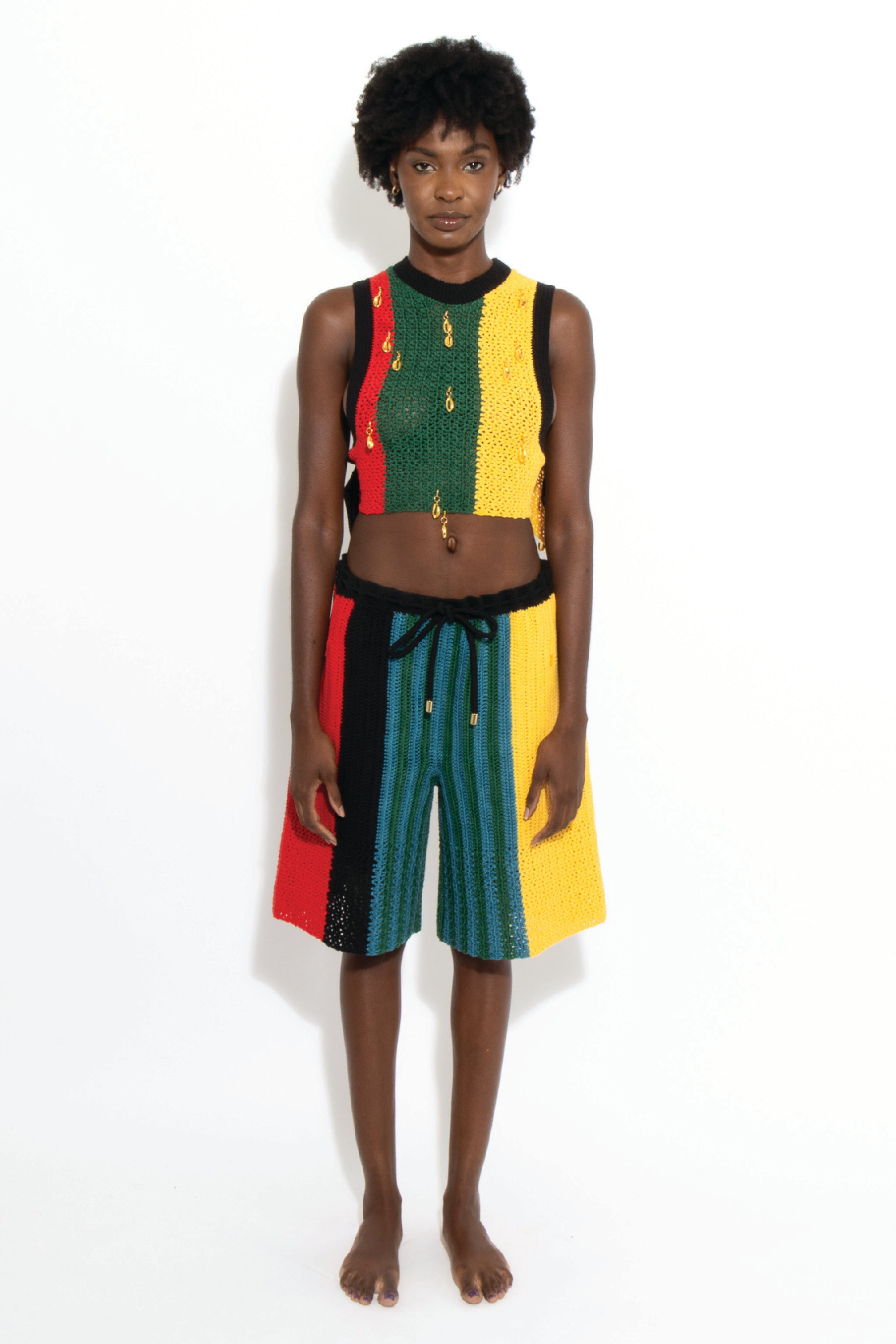 Unity Adorned Unisex Cropped Vest