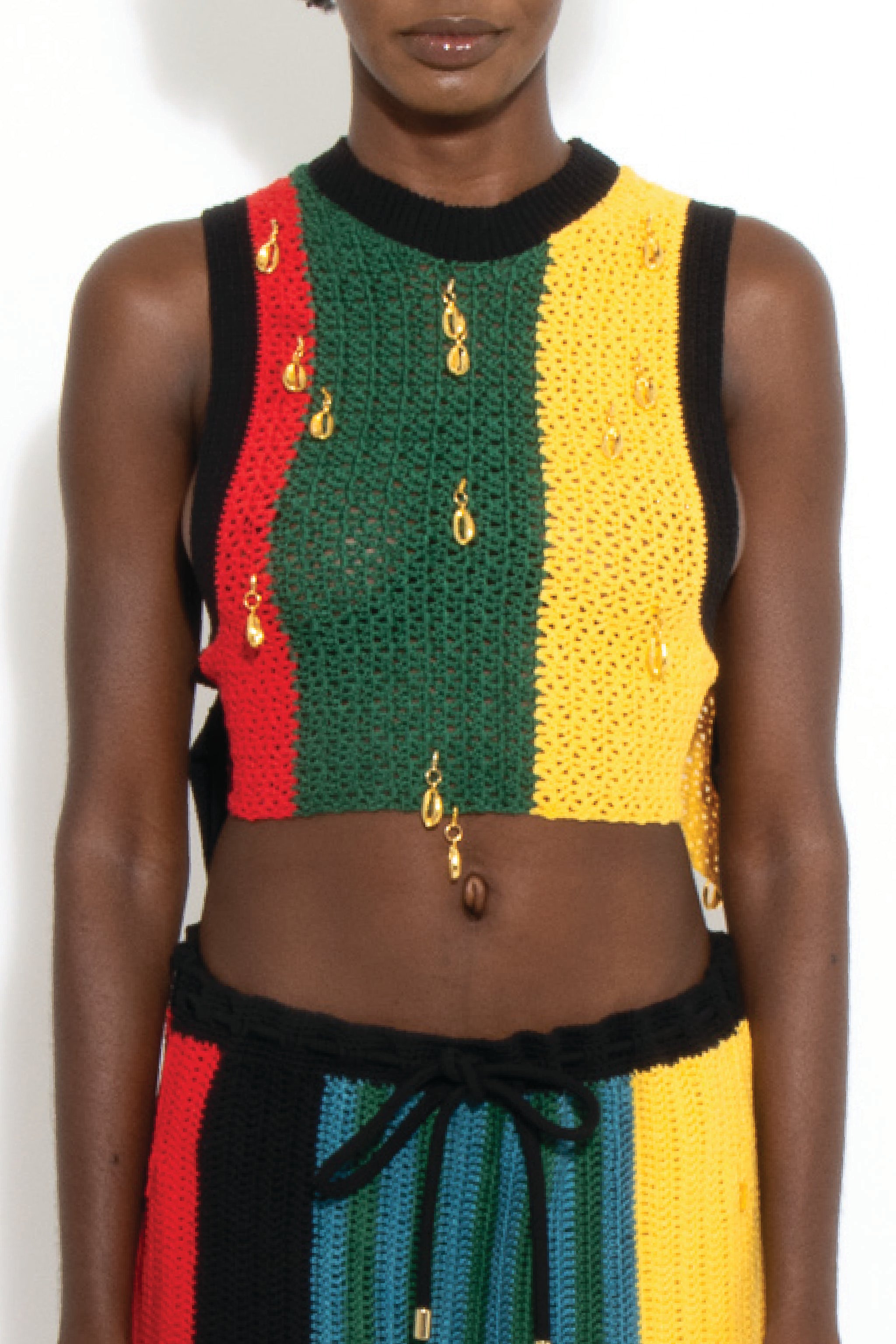 Unity Adorned Unisex Cropped Vest