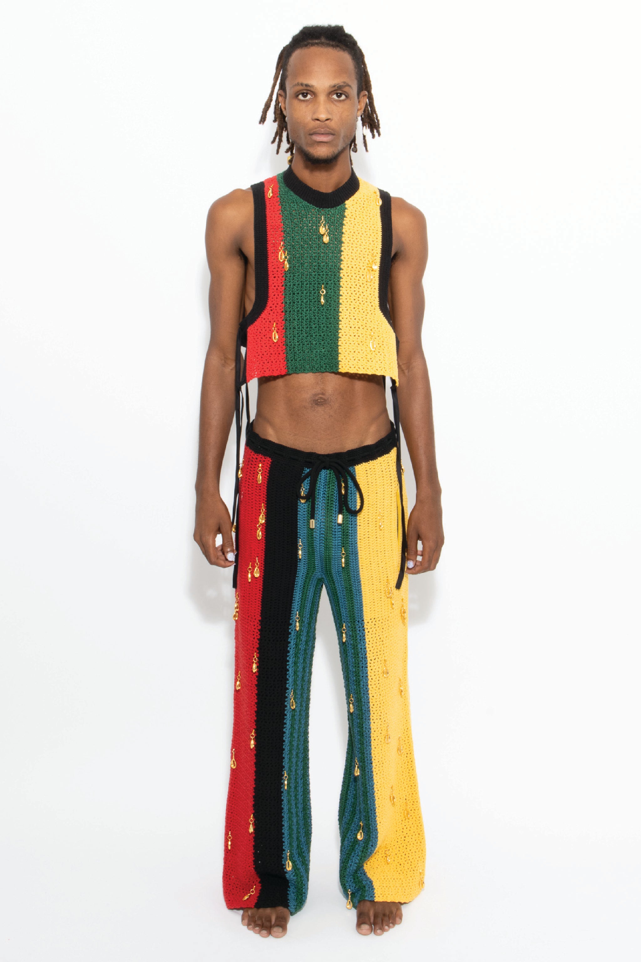 Unity Adorned Unisex Cropped Vest