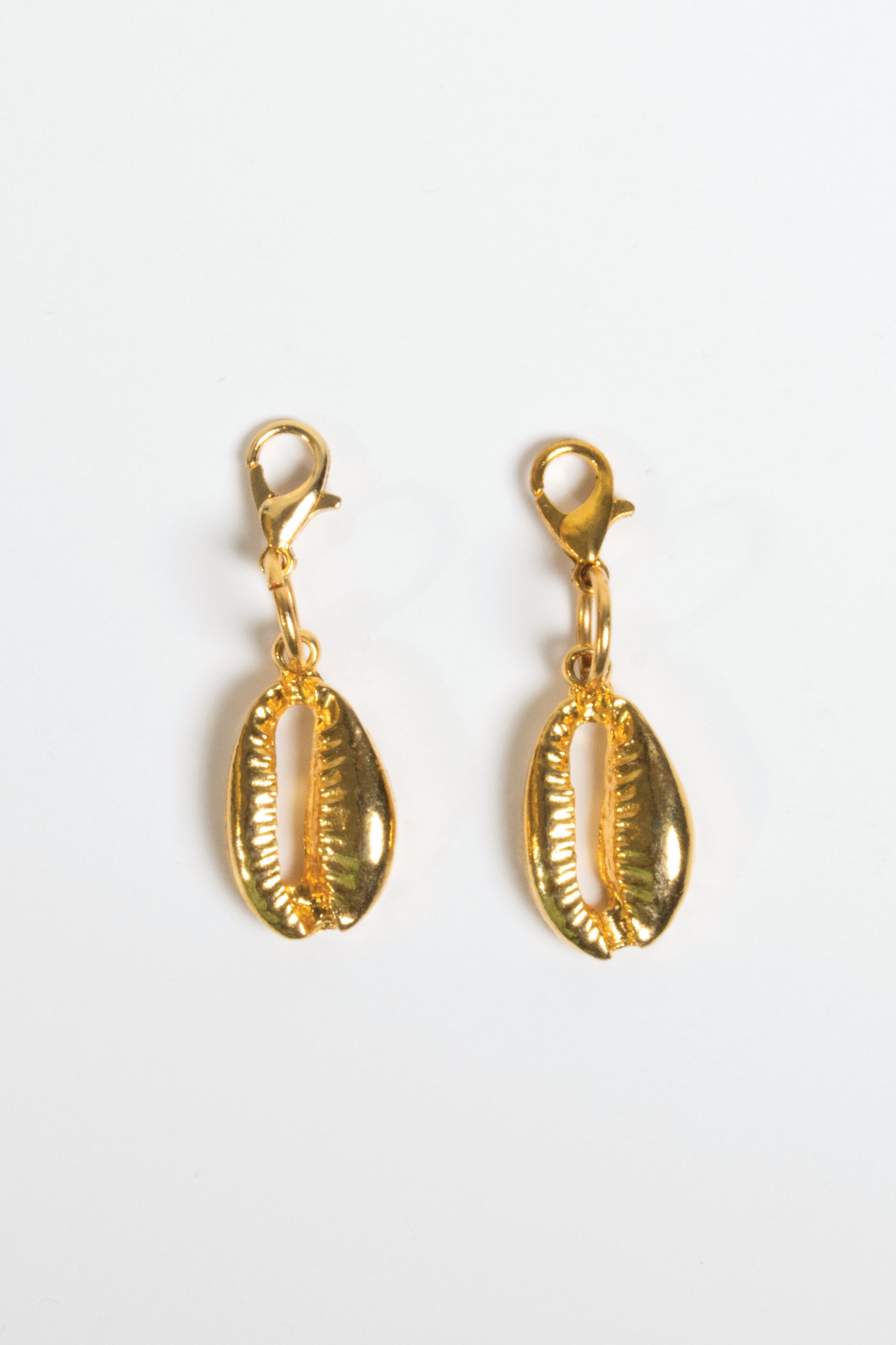 Gold Cowrie Shell Crochet Charms