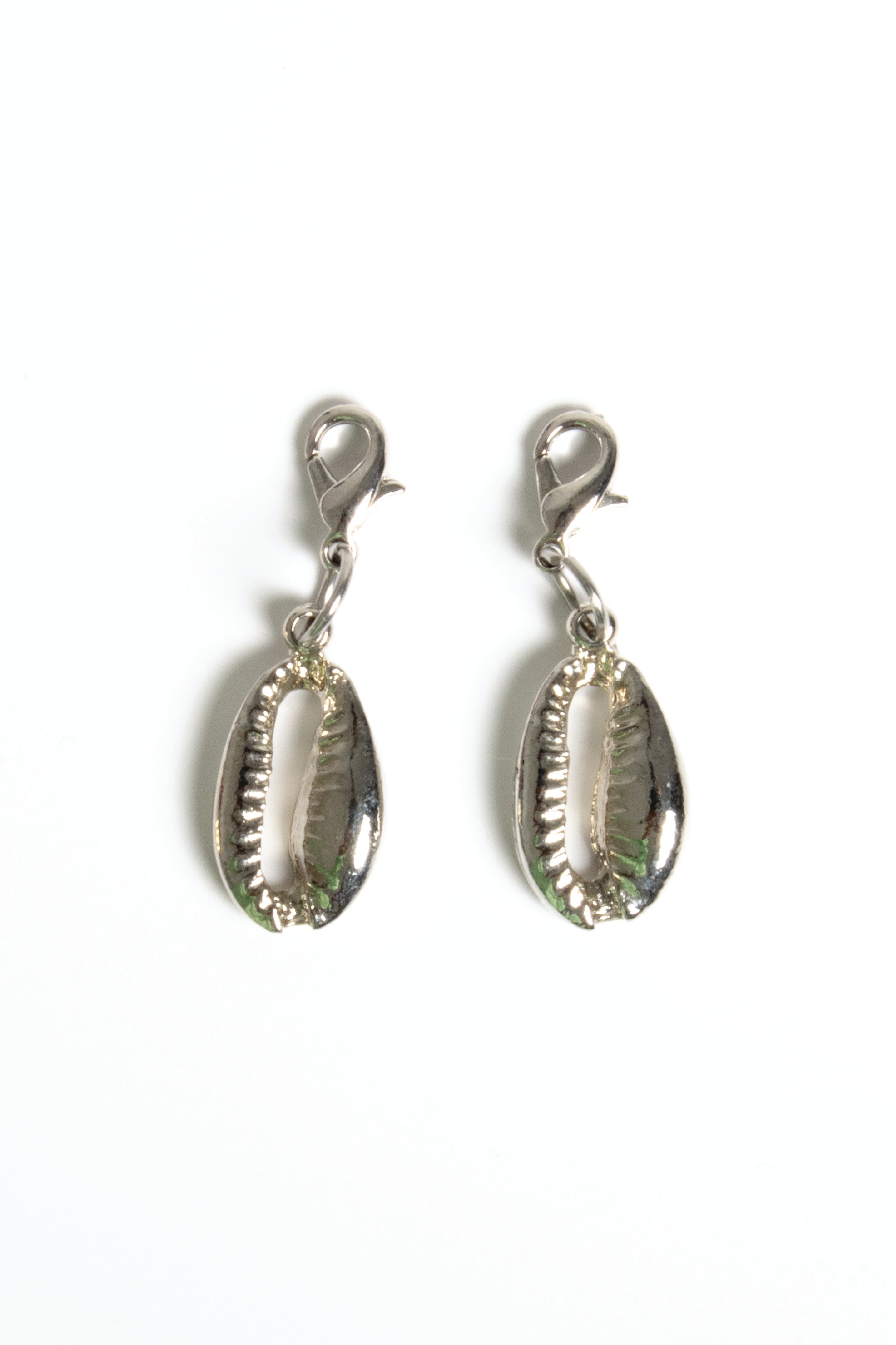 Silver Cowrie Shell Crochet Charms